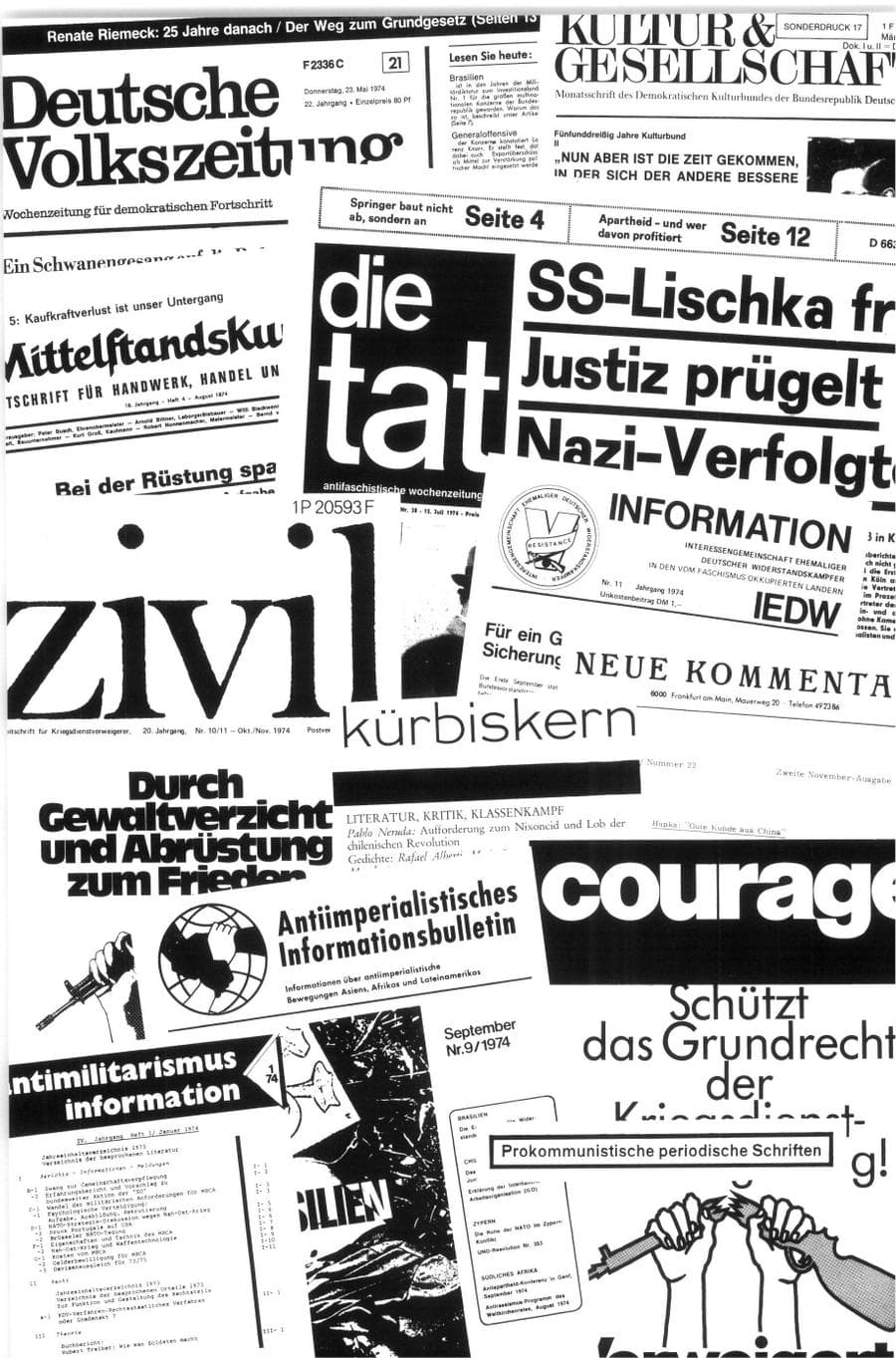 Seite 69 des Verfassungsschutzbericht 1974 Bund