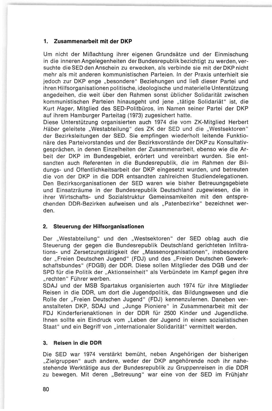 Seite 80 des Verfassungsschutzbericht 1974 Bund
