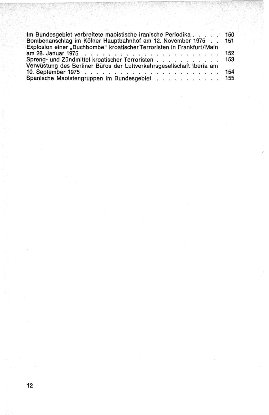 Seite 12 des Verfassungsschutzbericht 1975 Bund