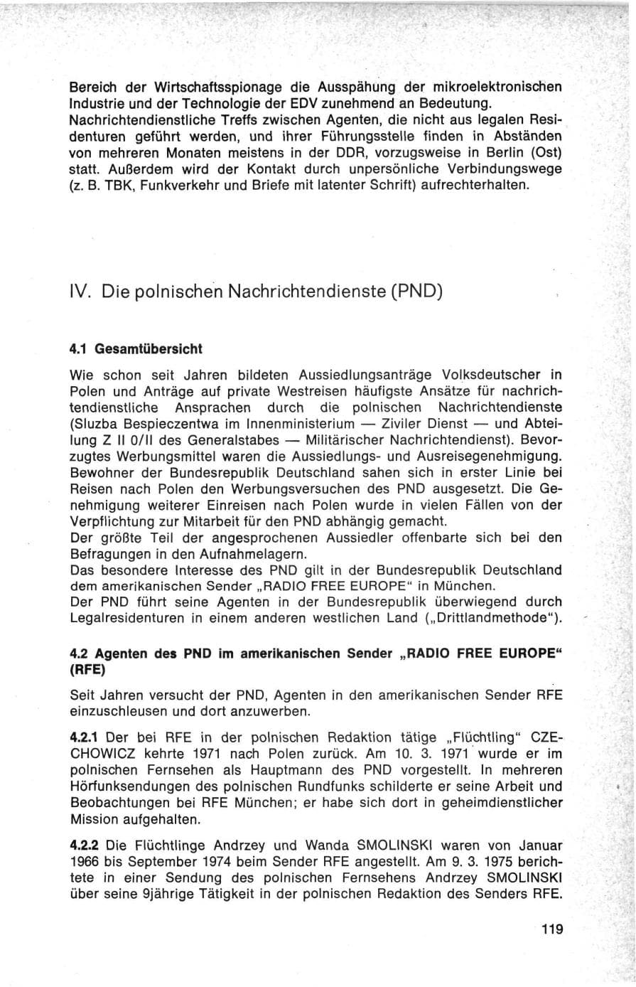 Seite 119 des Verfassungsschutzbericht 1975 Bund