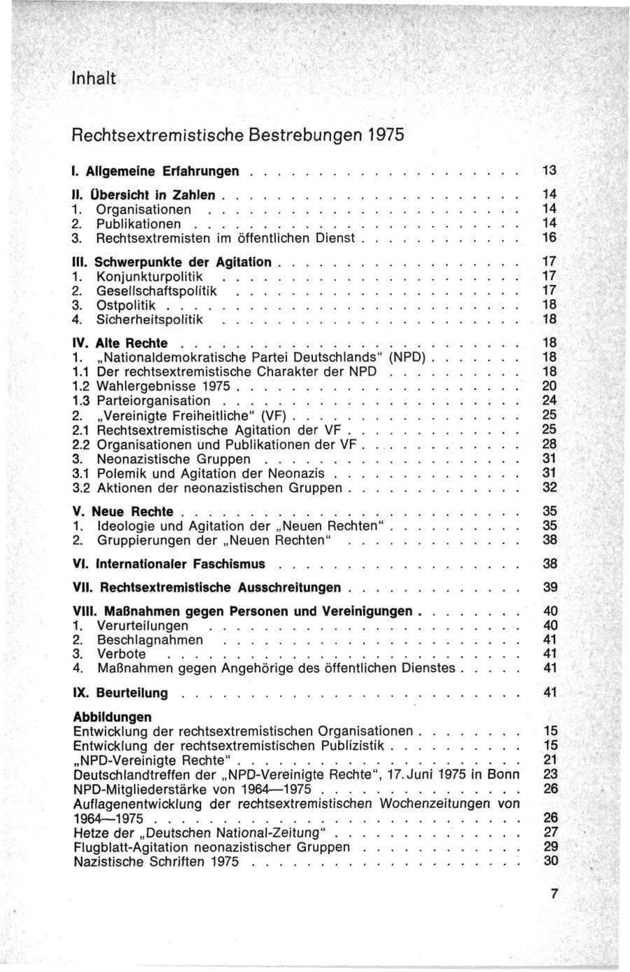 Seite 7 des Verfassungsschutzbericht 1975 Bund