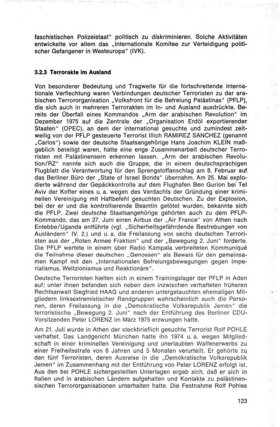 Seite 123 des Verfassungsschutzbericht 1976 Bund