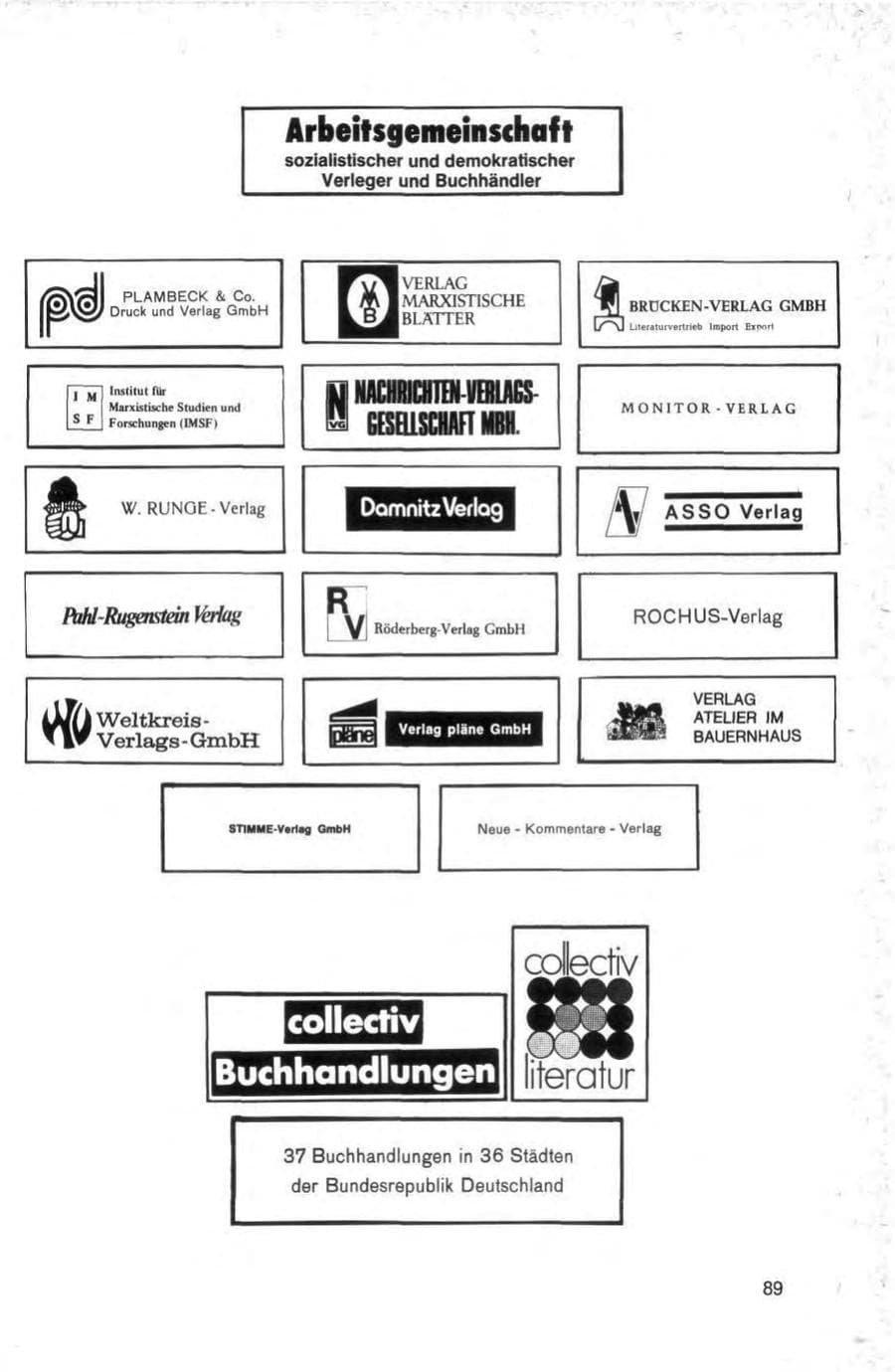 Seite 89 des Verfassungsschutzbericht 1976 Bund