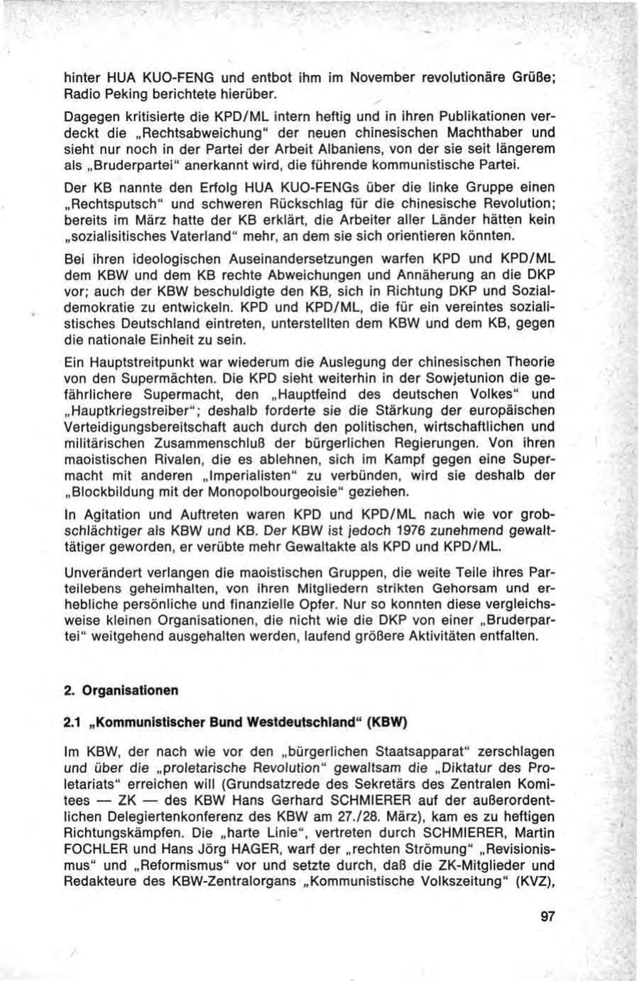 Seite 97 des Verfassungsschutzbericht 1976 Bund