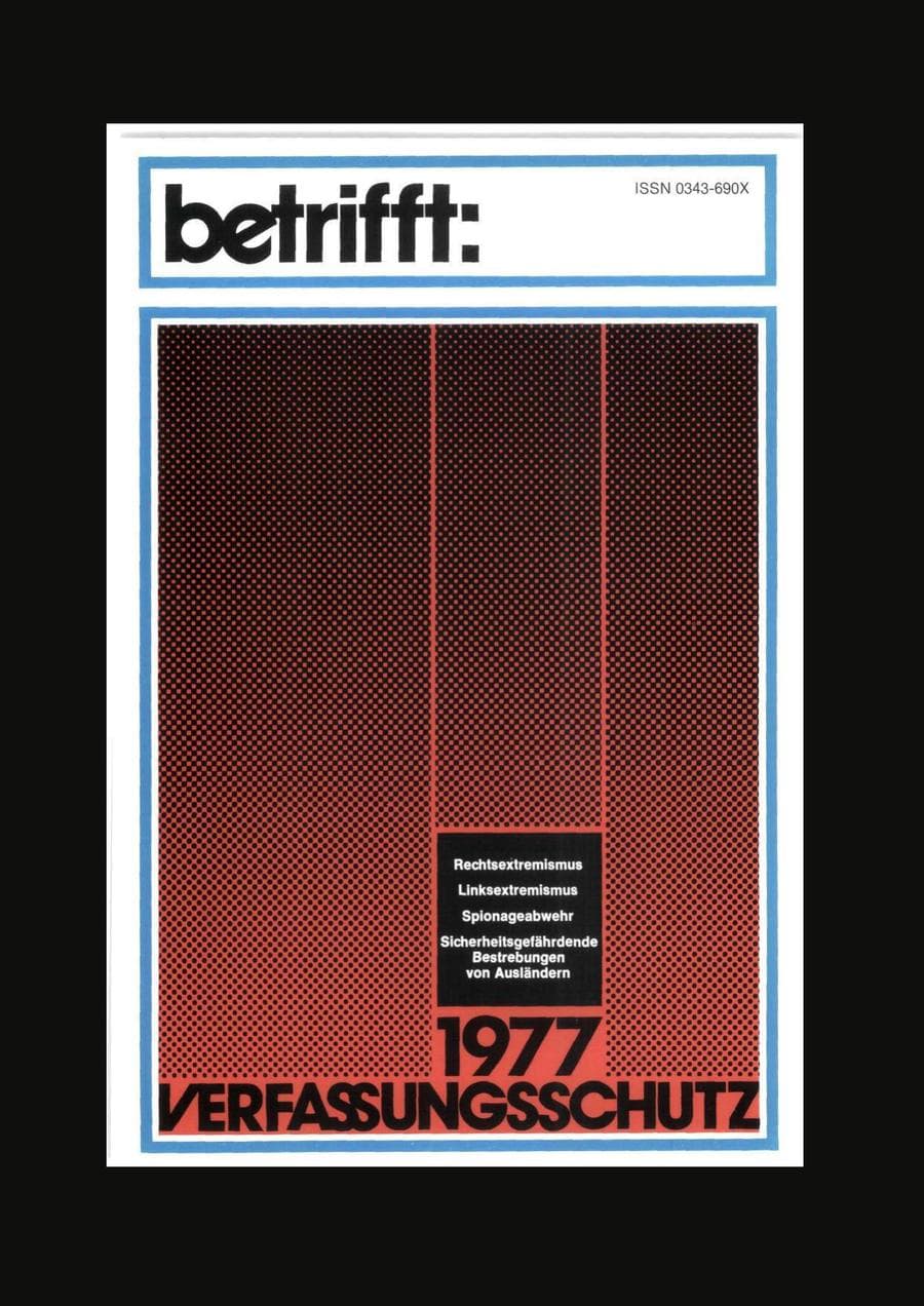 Seite 1 des Verfassungsschutzbericht 1977 Bund