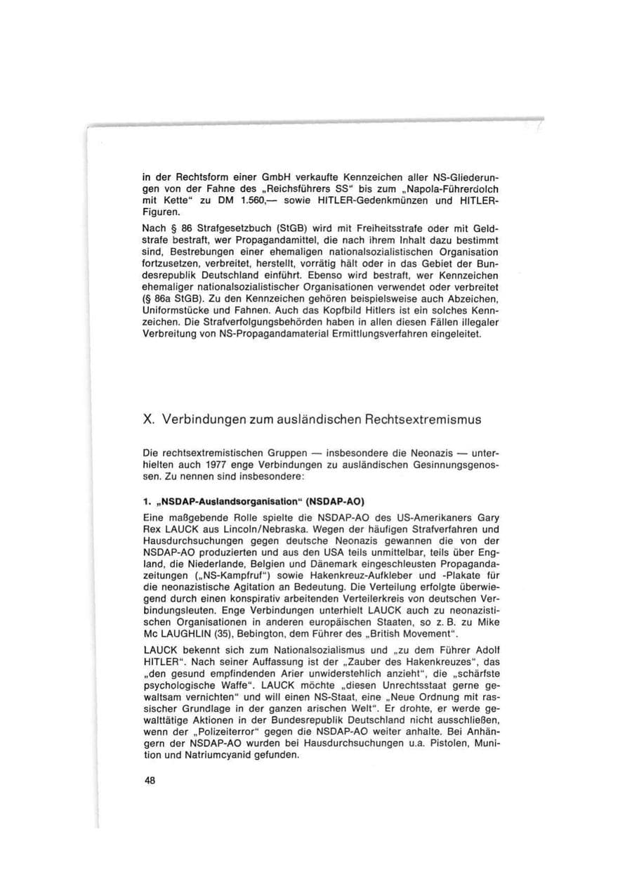 Seite 48 des Verfassungsschutzbericht 1977 Bund