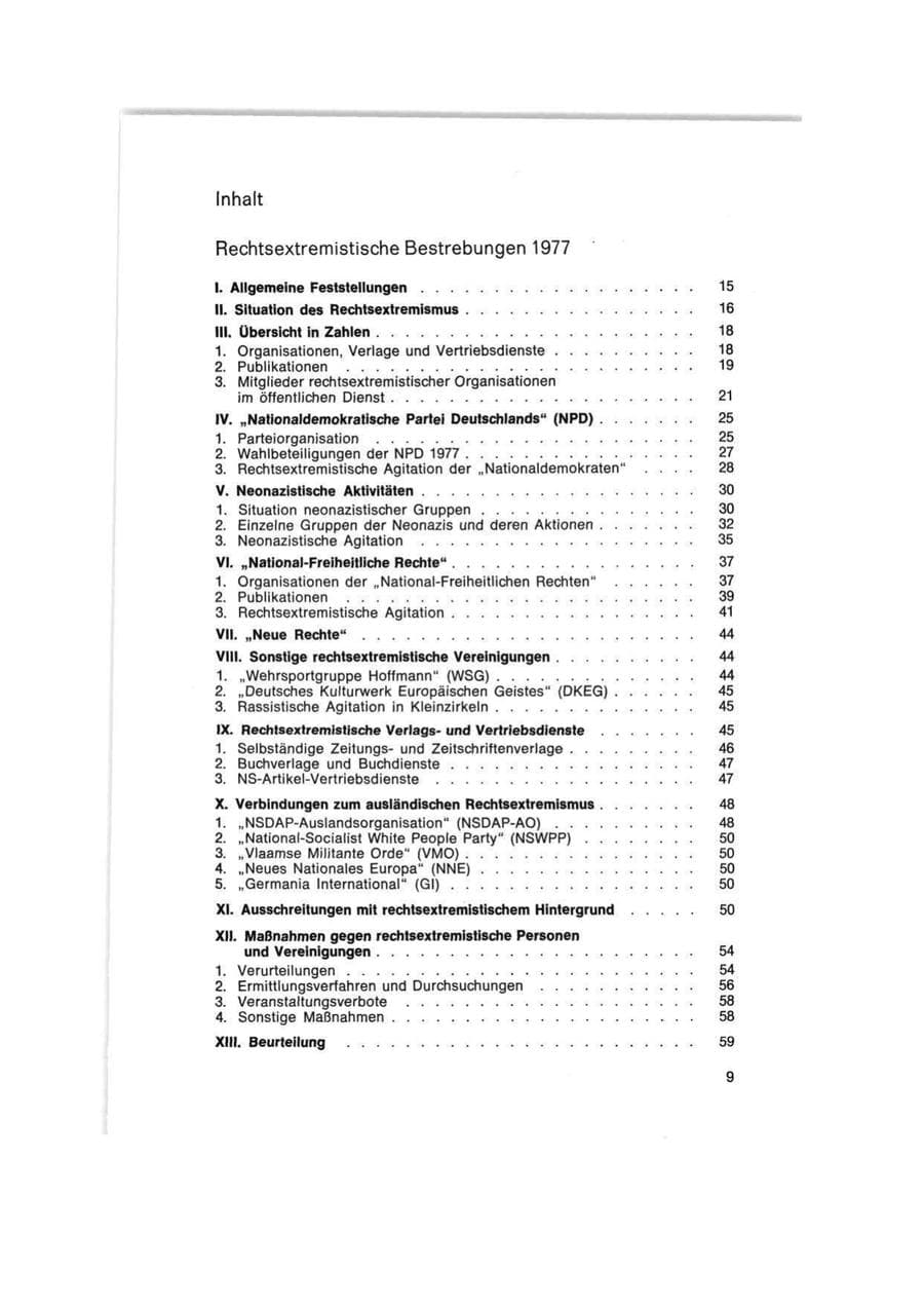 Seite 9 des Verfassungsschutzbericht 1977 Bund