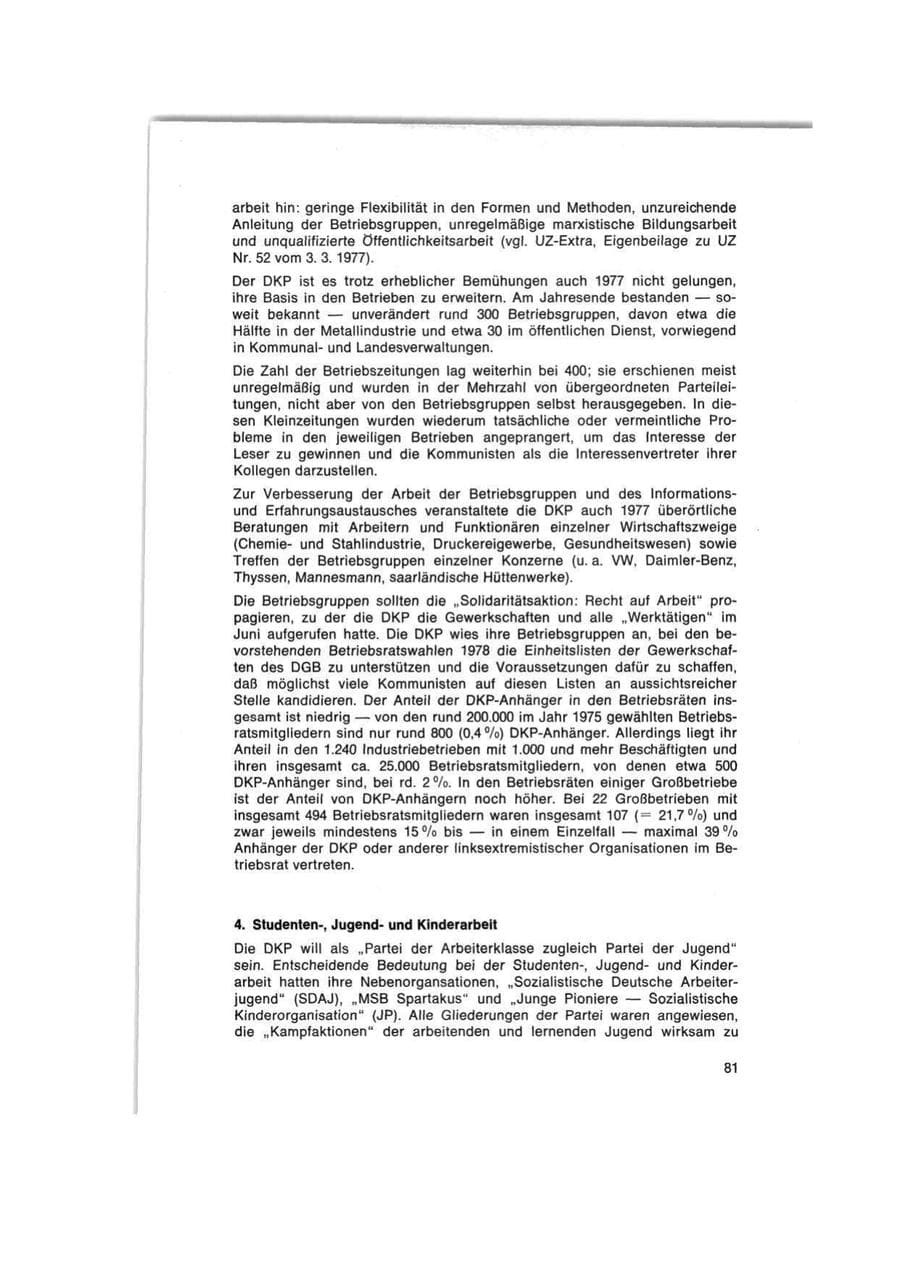 Seite 81 des Verfassungsschutzbericht 1977 Bund
