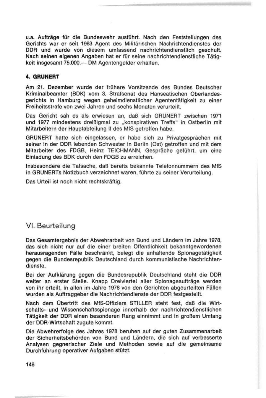 Seite 146 des Verfassungsschutzbericht 1978 Bund