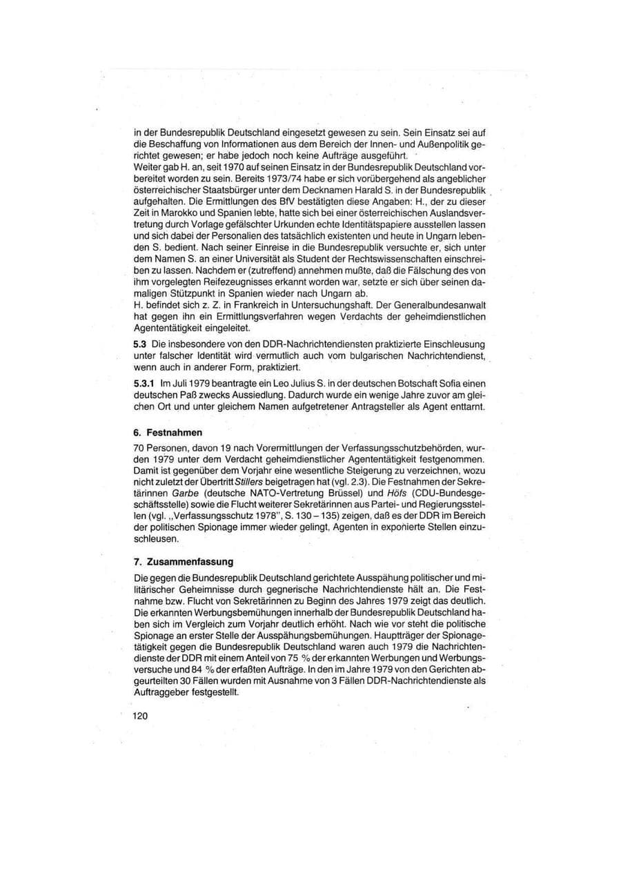 Seite 120 des Verfassungsschutzbericht 1979 Bund