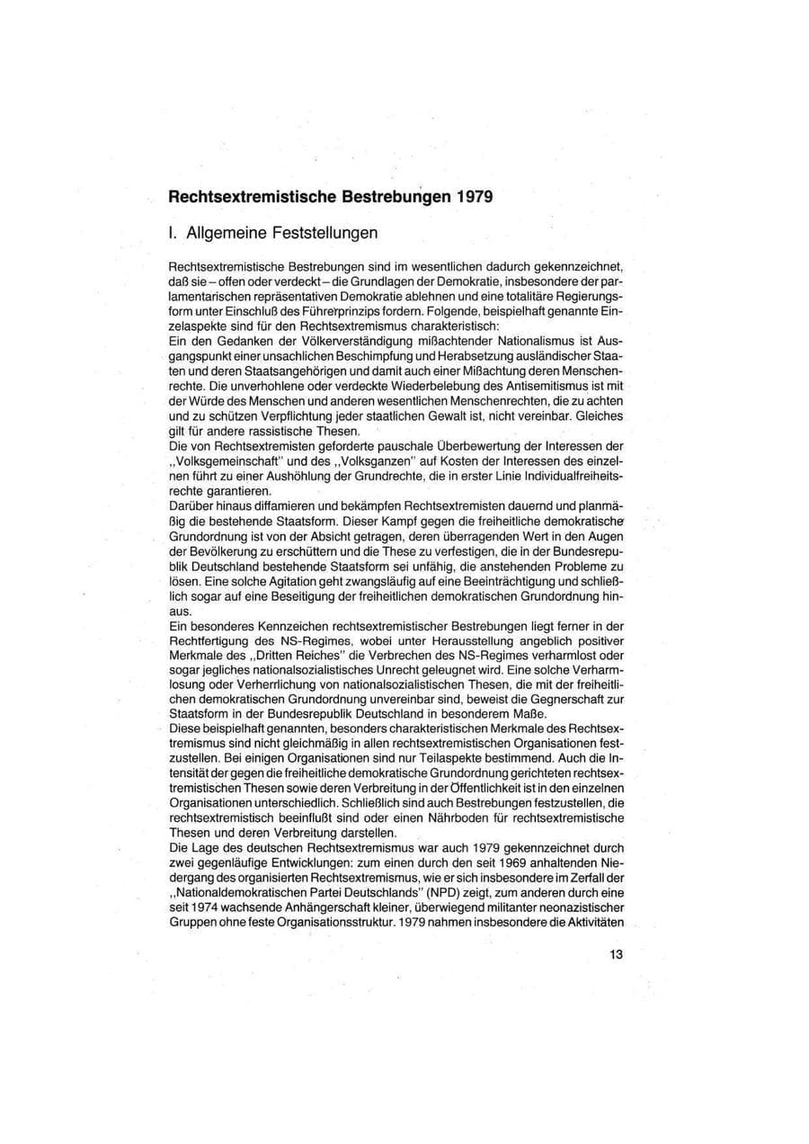 Seite 13 des Verfassungsschutzbericht 1979 Bund