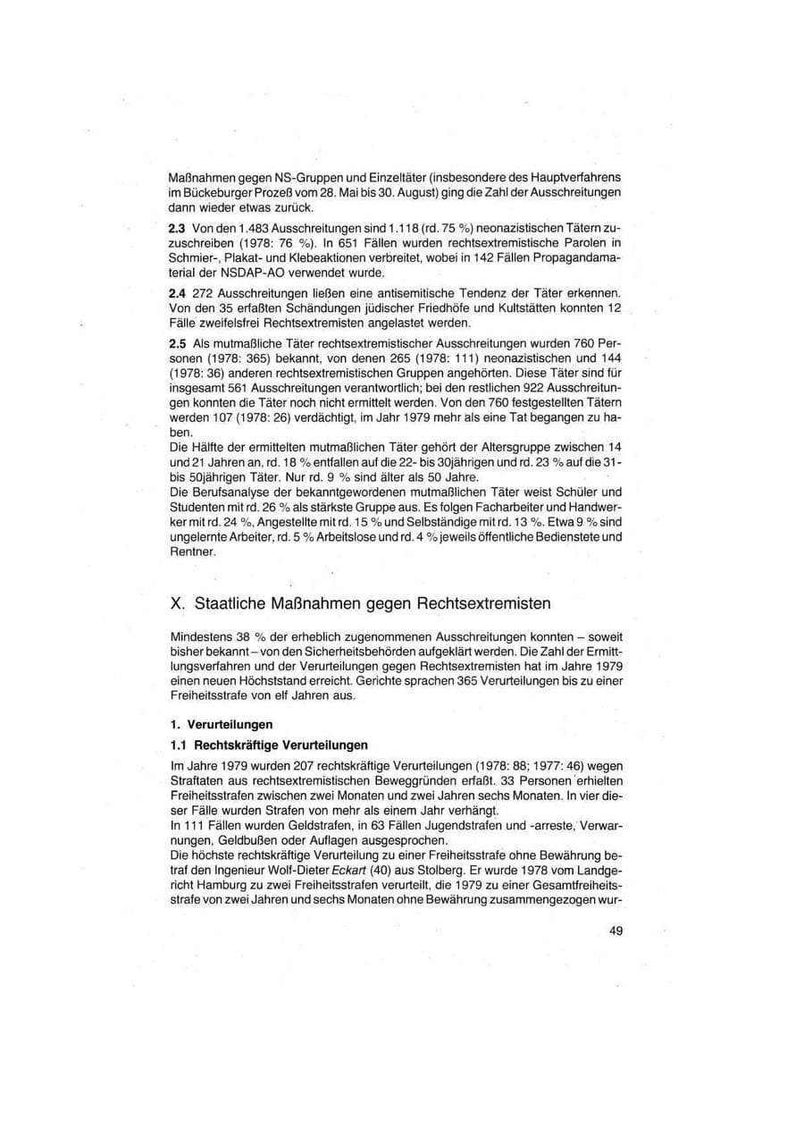 Seite 49 des Verfassungsschutzbericht 1979 Bund