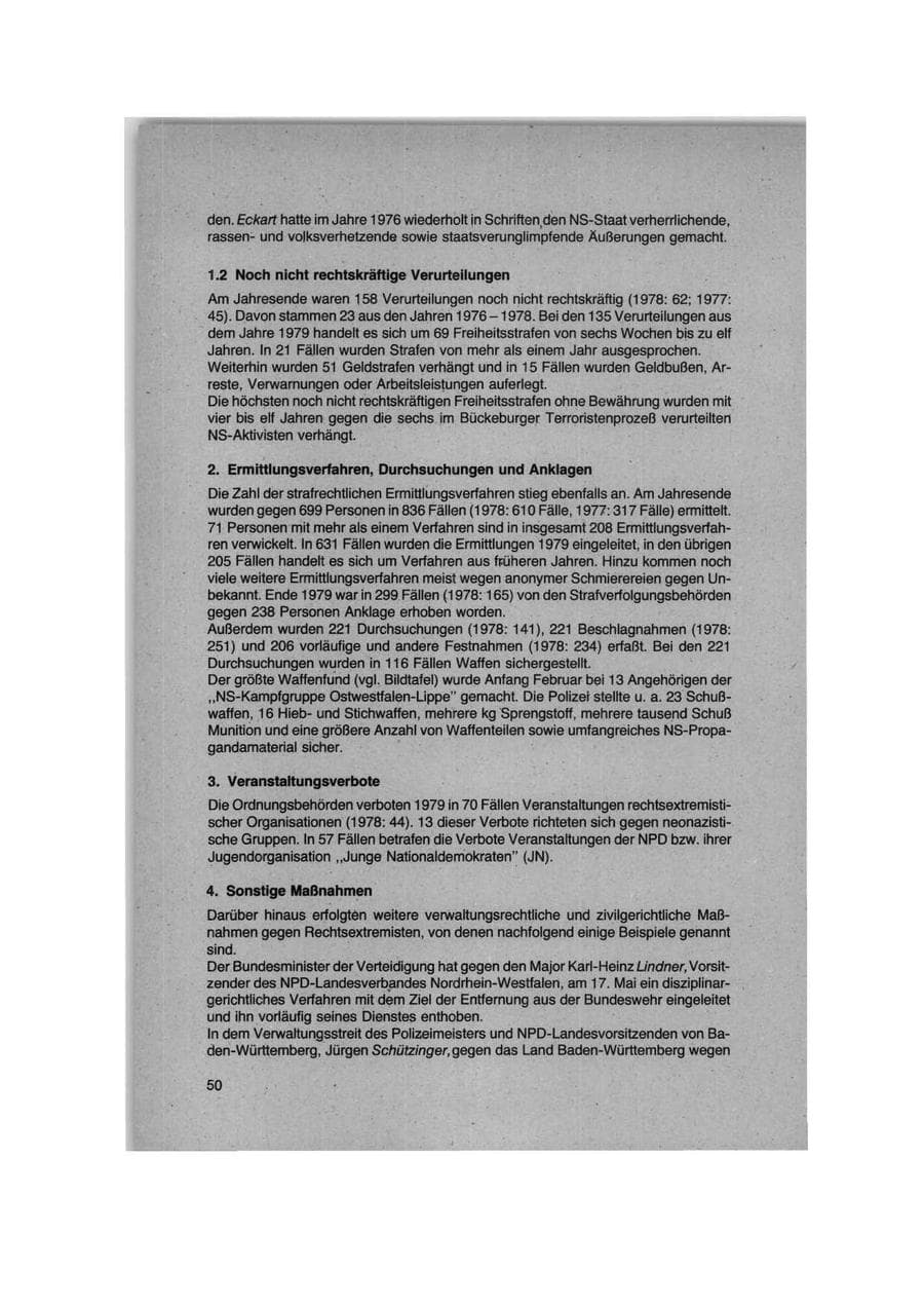 Seite 50 des Verfassungsschutzbericht 1979 Bund