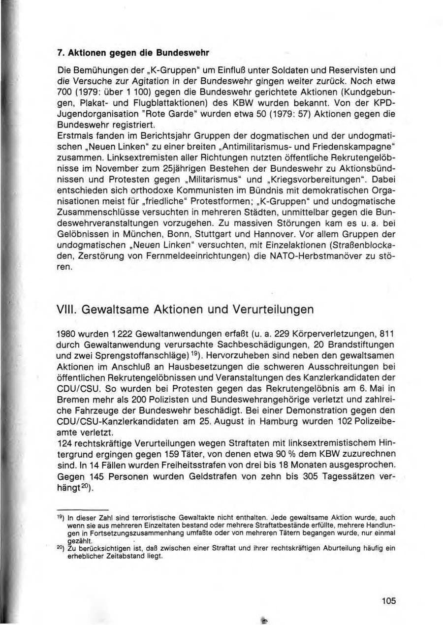 Seite 106 des Verfassungsschutzbericht 1980 Bund