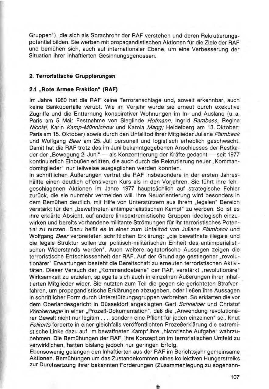 Seite 108 des Verfassungsschutzbericht 1980 Bund