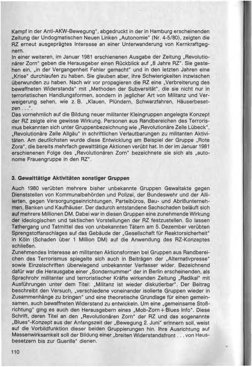 Seite 111 des Verfassungsschutzbericht 1980 Bund