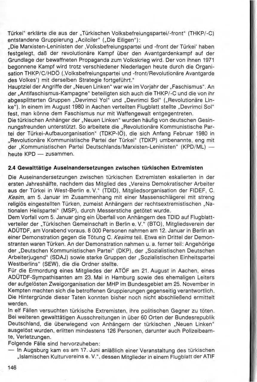 Seite 149 des Verfassungsschutzbericht 1980 Bund
