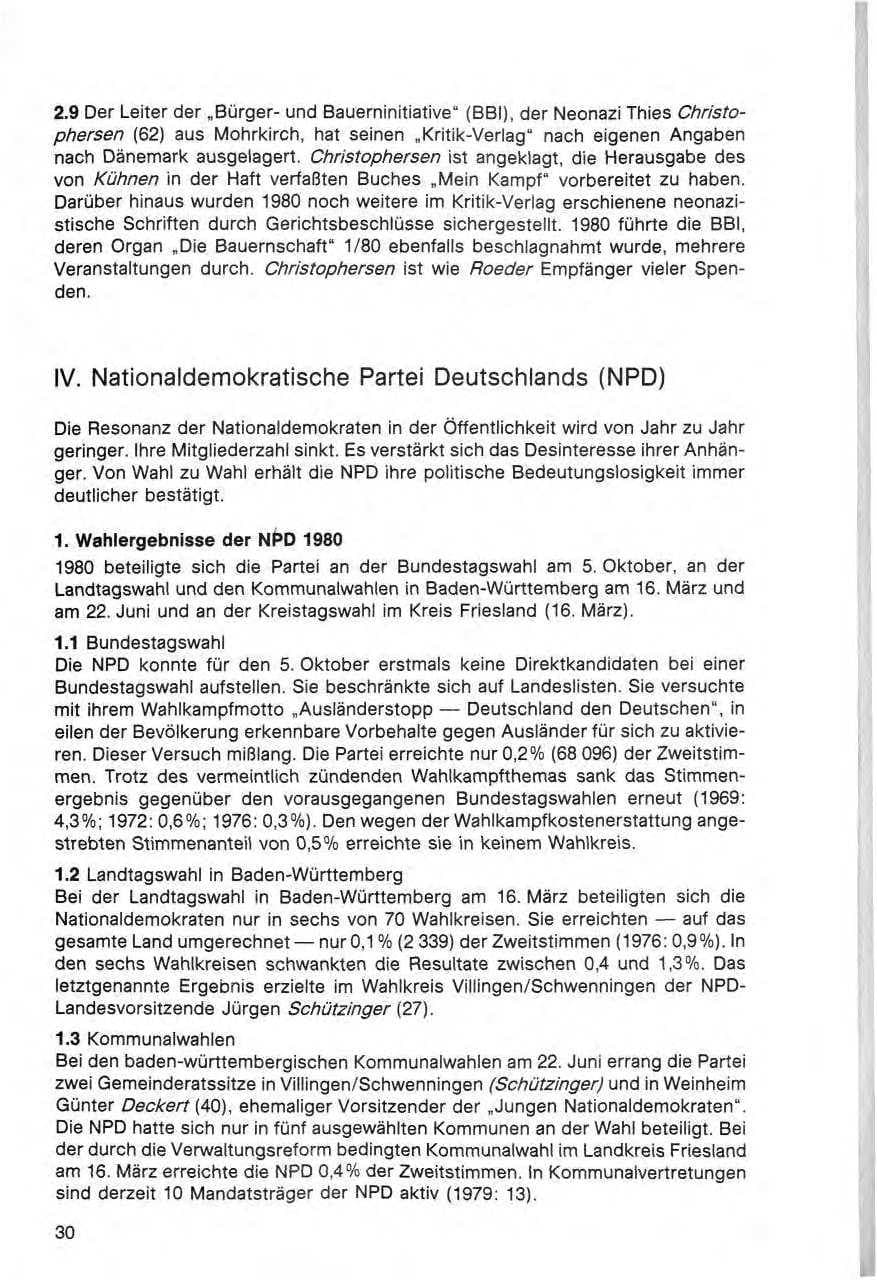 Seite 31 des Verfassungsschutzbericht 1980 Bund