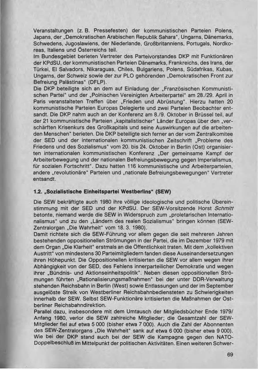 Seite 70 des Verfassungsschutzbericht 1980 Bund