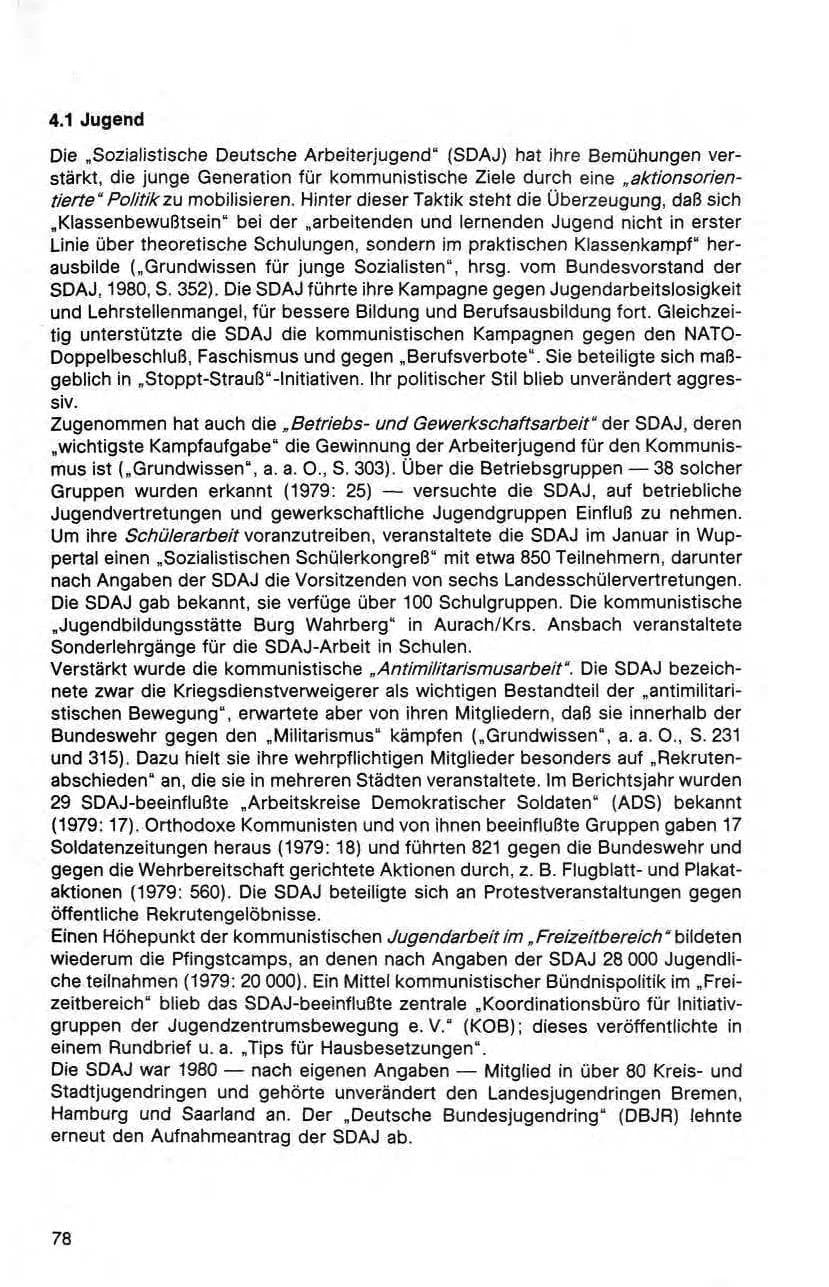 Seite 79 des Verfassungsschutzbericht 1980 Bund
