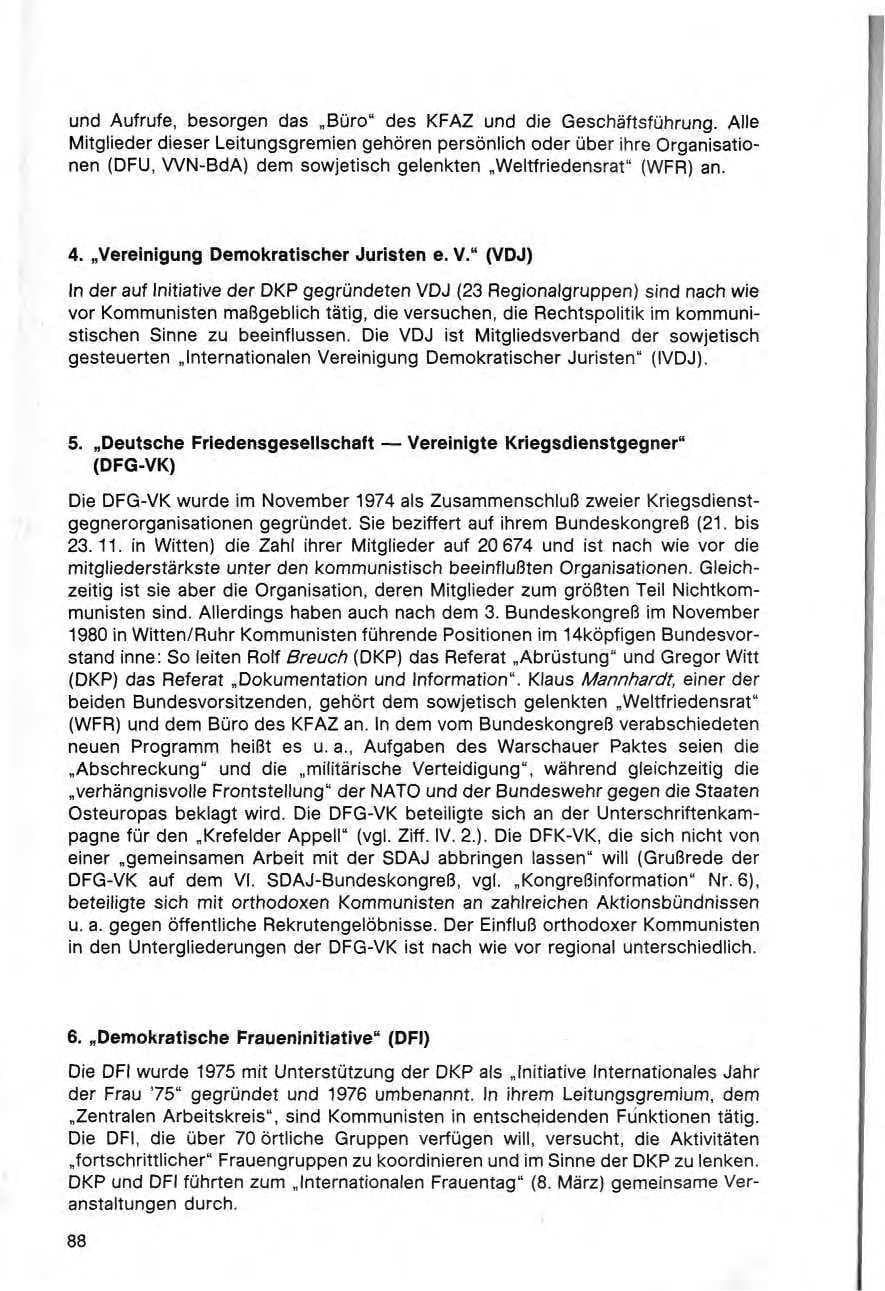Seite 89 des Verfassungsschutzbericht 1980 Bund