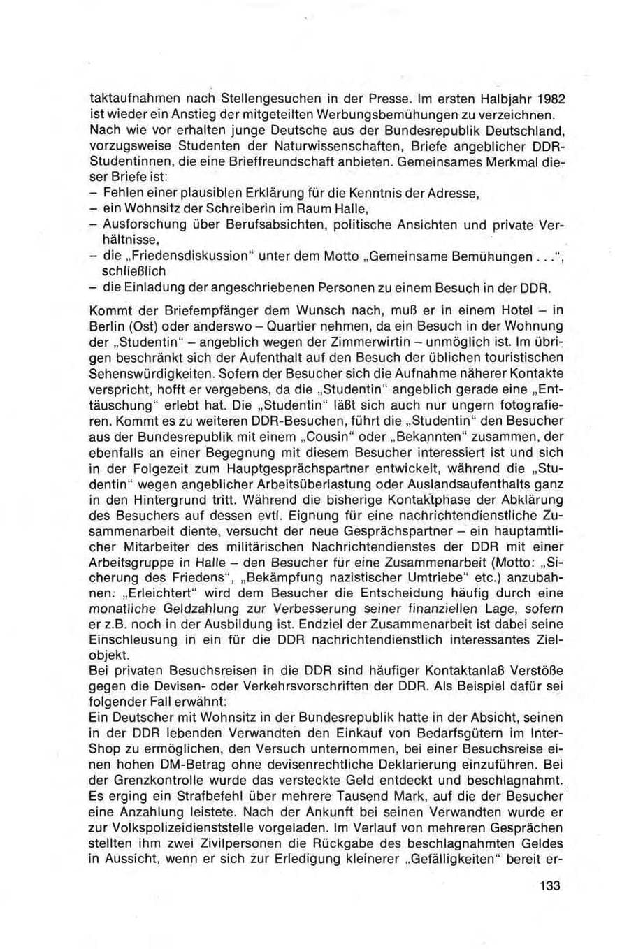 Seite 133 des Verfassungsschutzbericht 1981 Bund