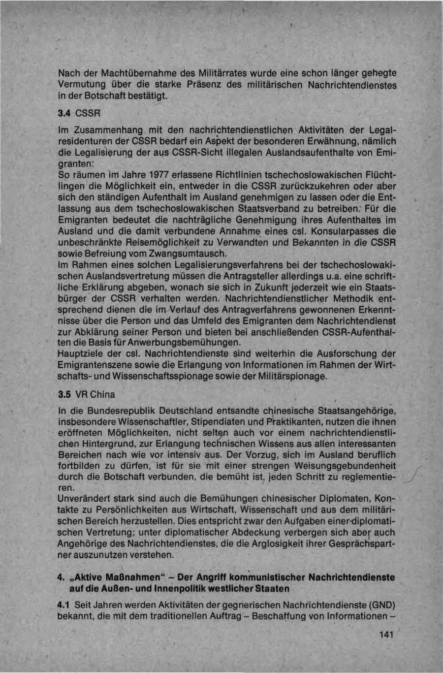 Seite 141 des Verfassungsschutzbericht 1981 Bund