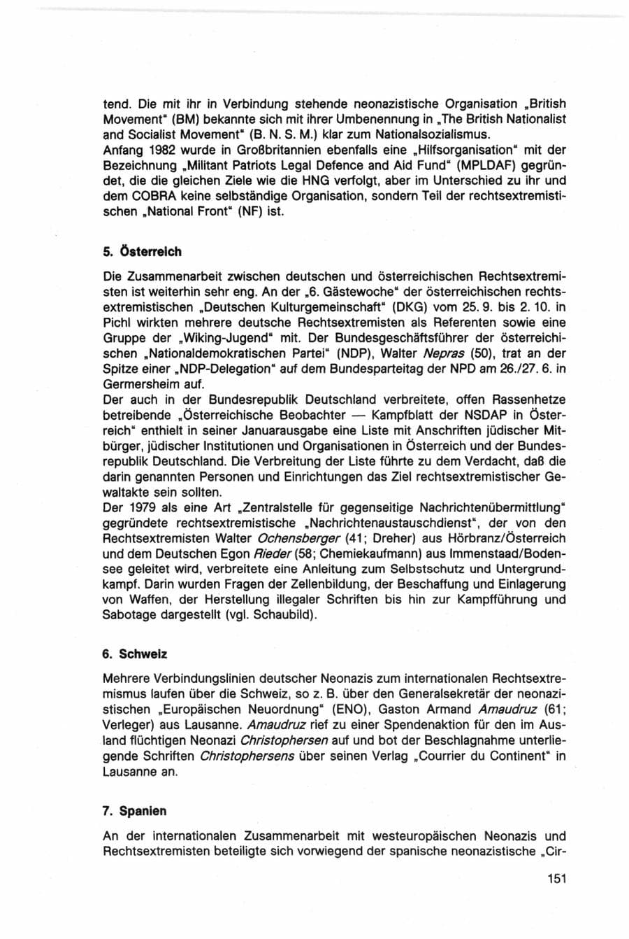 Seite 151 des Verfassungsschutzbericht 1982 Bund