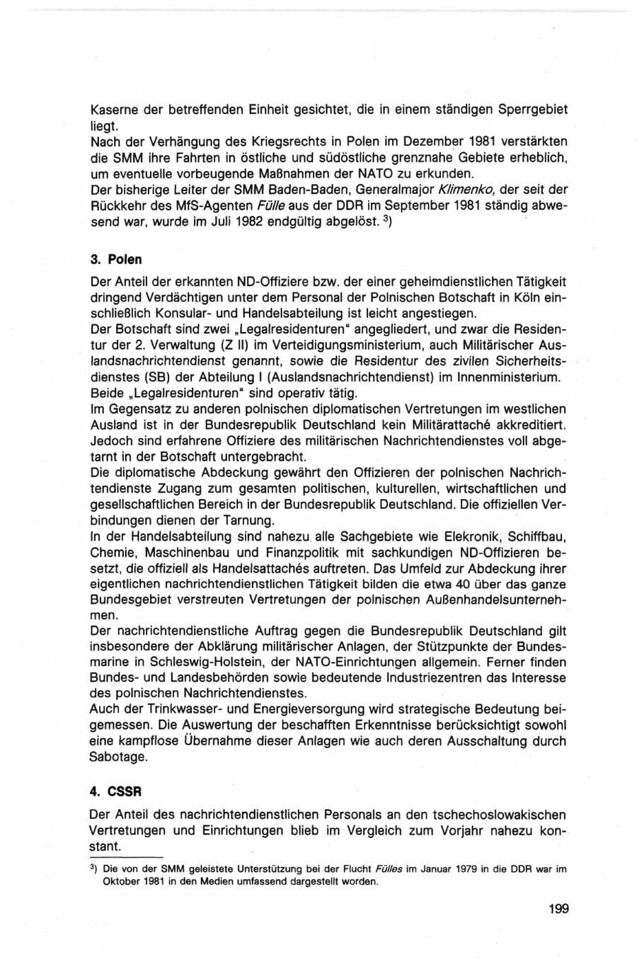 Seite 199 des Verfassungsschutzbericht 1982 Bund