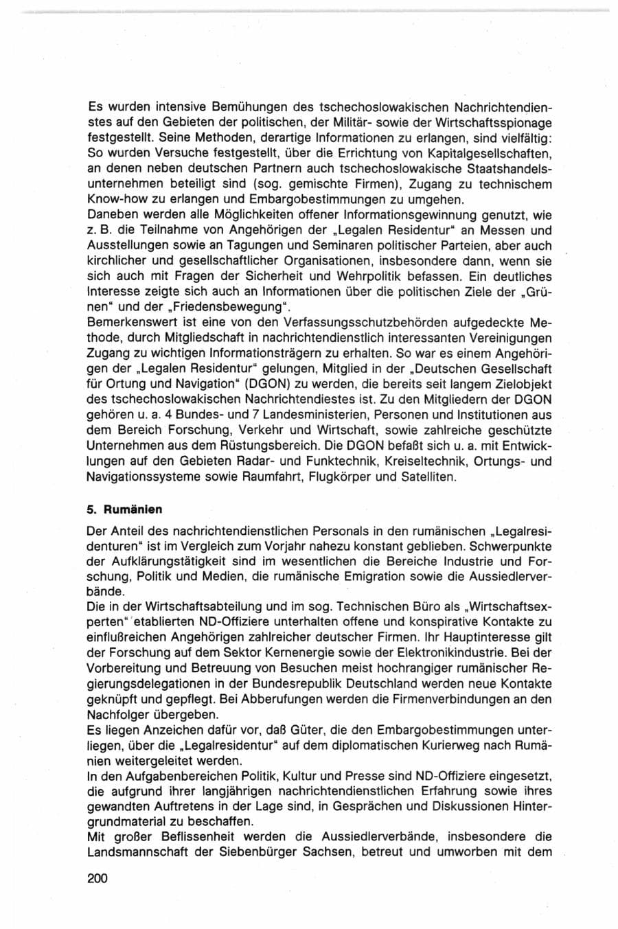 Seite 200 des Verfassungsschutzbericht 1982 Bund