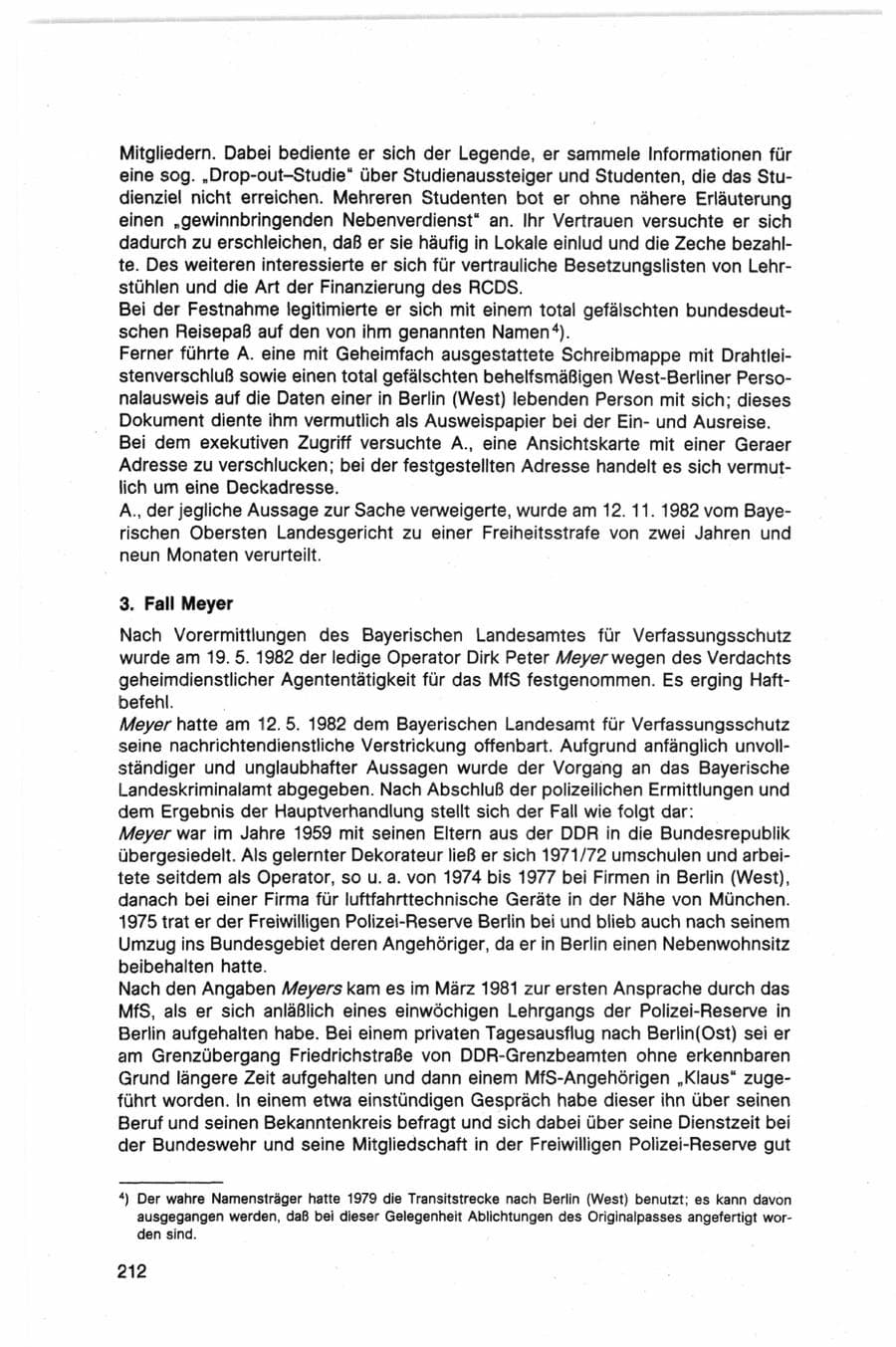 Seite 212 des Verfassungsschutzbericht 1982 Bund