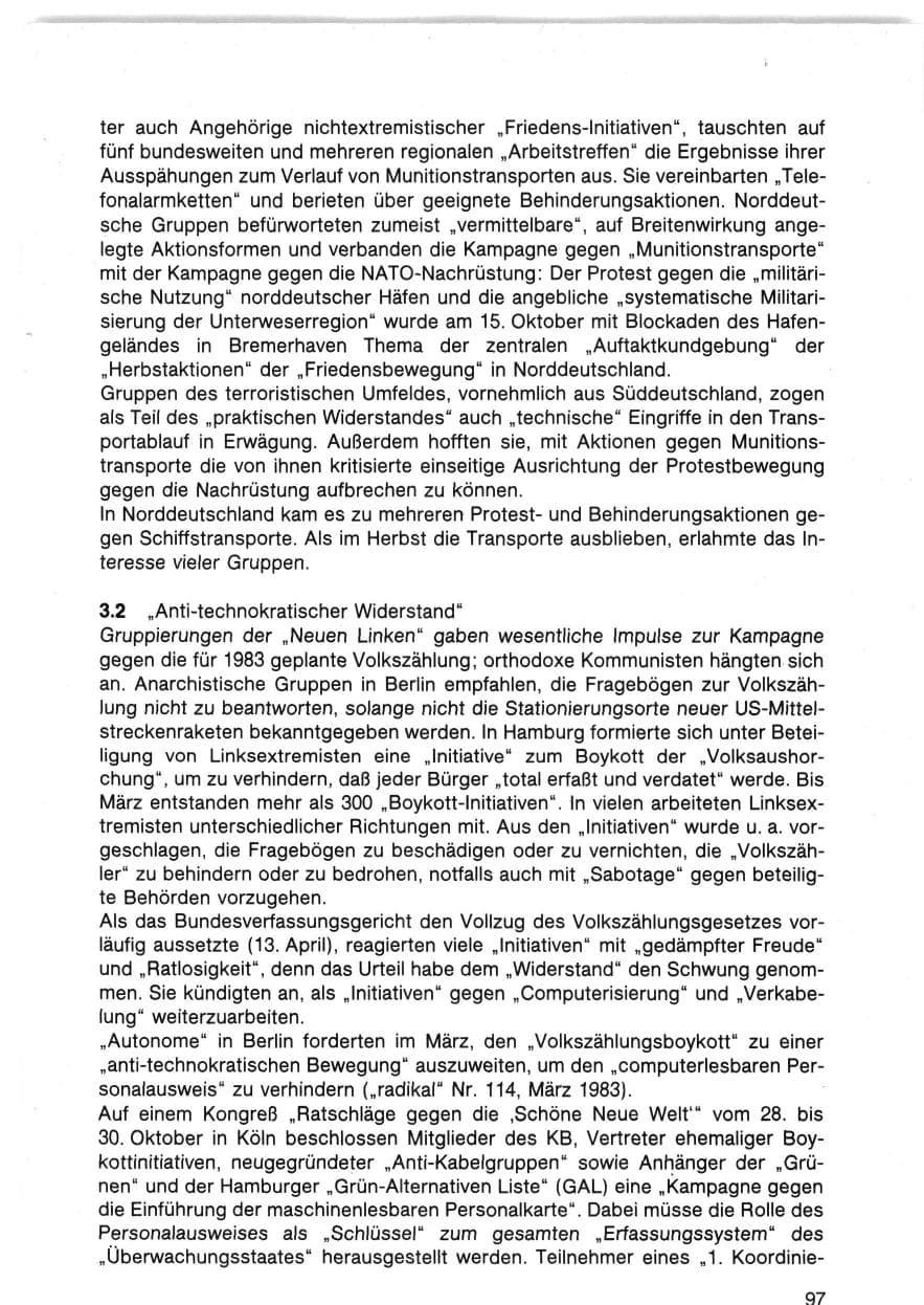 Seite 102 des Verfassungsschutzbericht 1983 Bund
