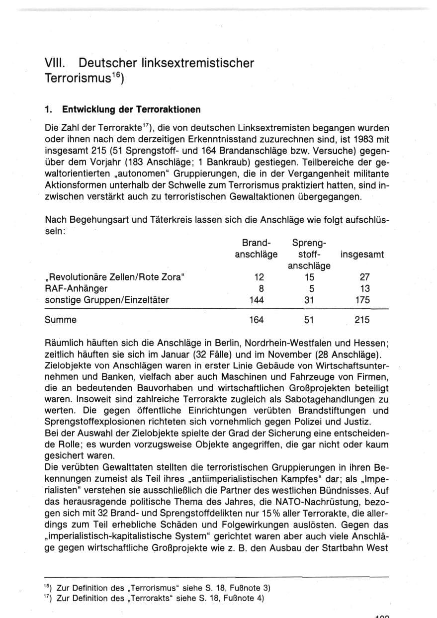 Seite 108 des Verfassungsschutzbericht 1983 Bund