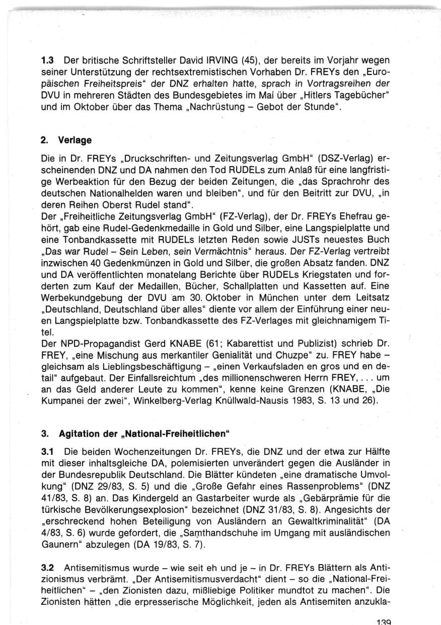 Seite 142 des Verfassungsschutzbericht 1983 Bund