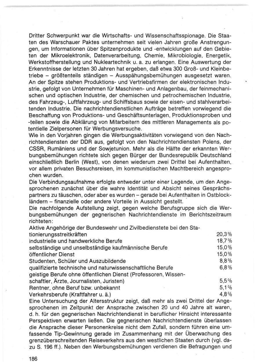 Seite 189 des Verfassungsschutzbericht 1983 Bund