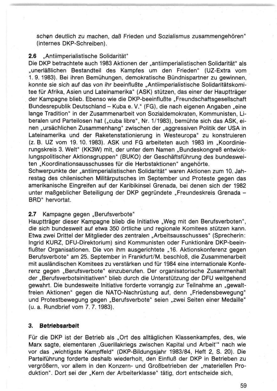 Seite 60 des Verfassungsschutzbericht 1983 Bund