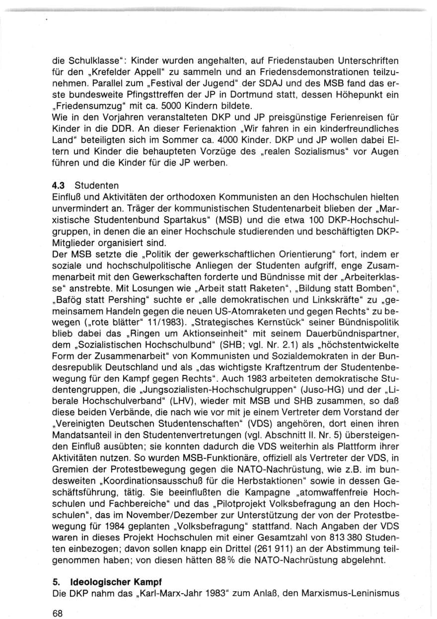 Seite 71 des Verfassungsschutzbericht 1983 Bund