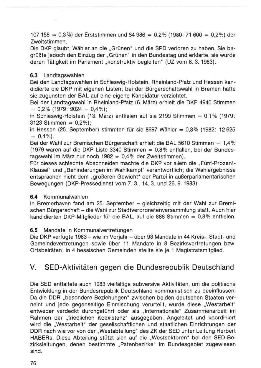 Seite 79 des Verfassungsschutzbericht 1983 Bund