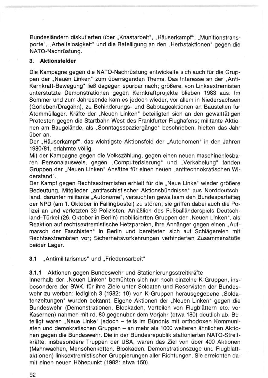 Seite 96 des Verfassungsschutzbericht 1983 Bund