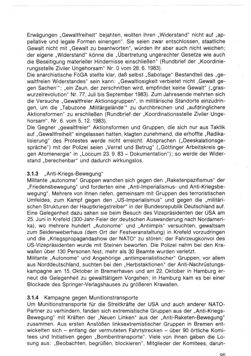 Seite 99 des Verfassungsschutzbericht 1983 Bund