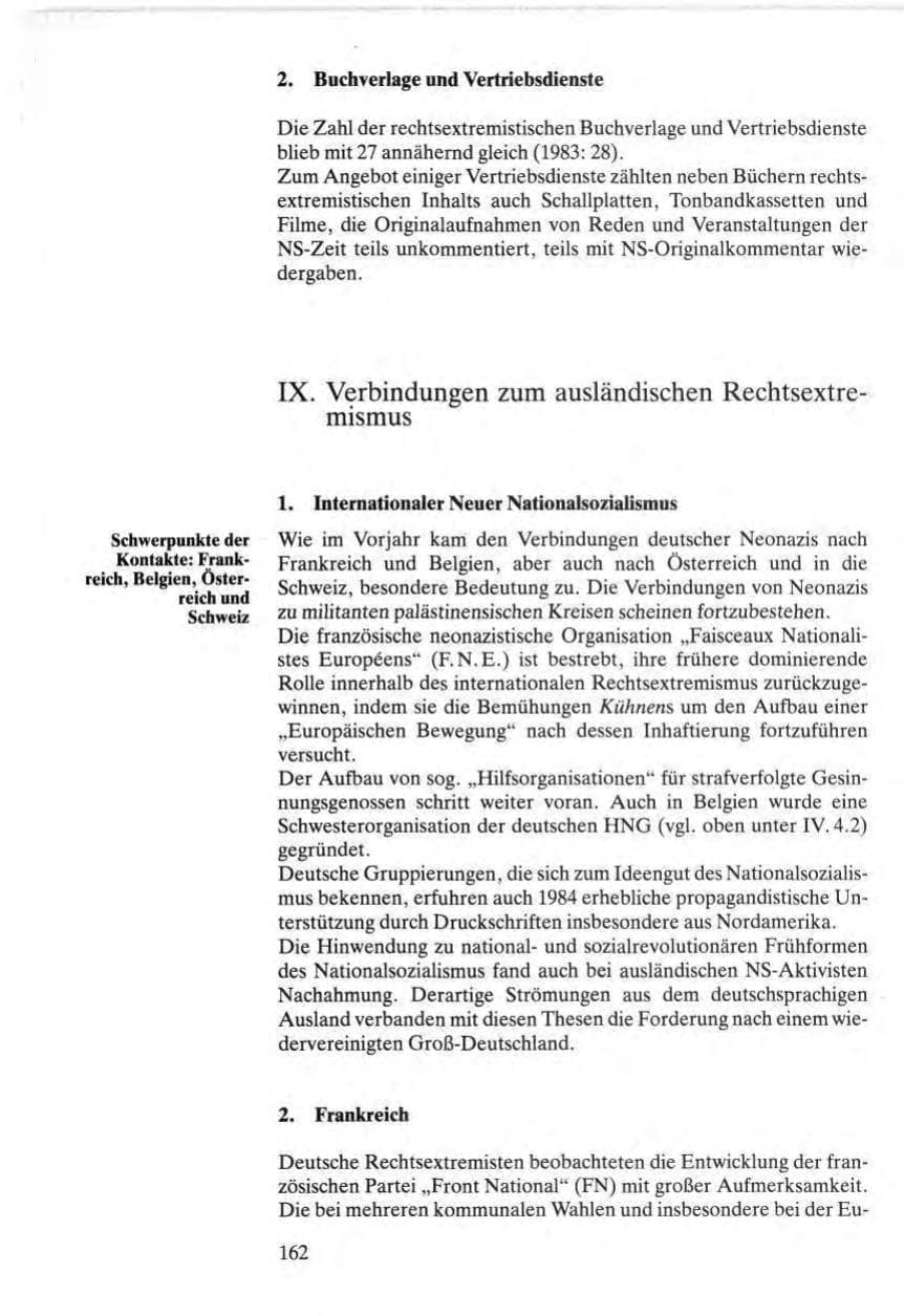 Seite 160 des Verfassungsschutzbericht 1984 Bund