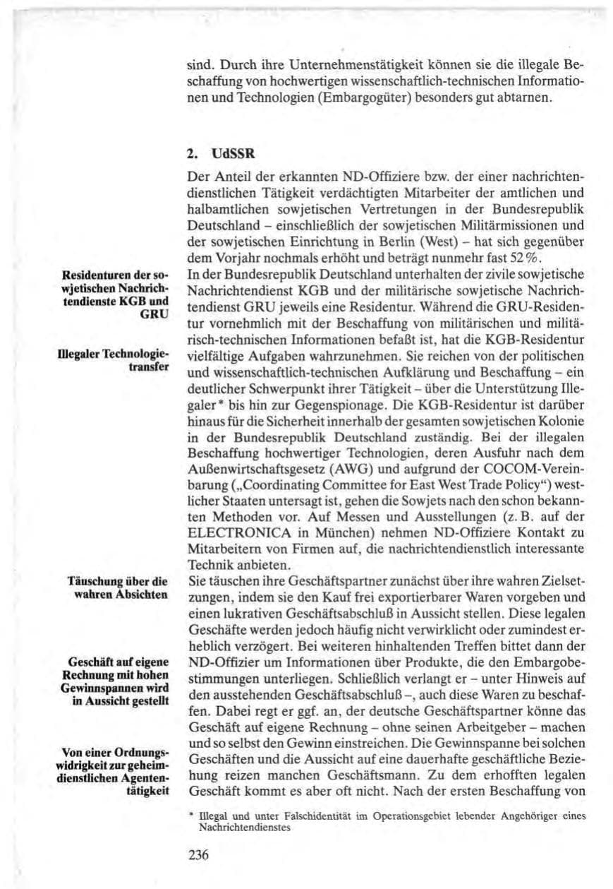 Seite 234 des Verfassungsschutzbericht 1984 Bund