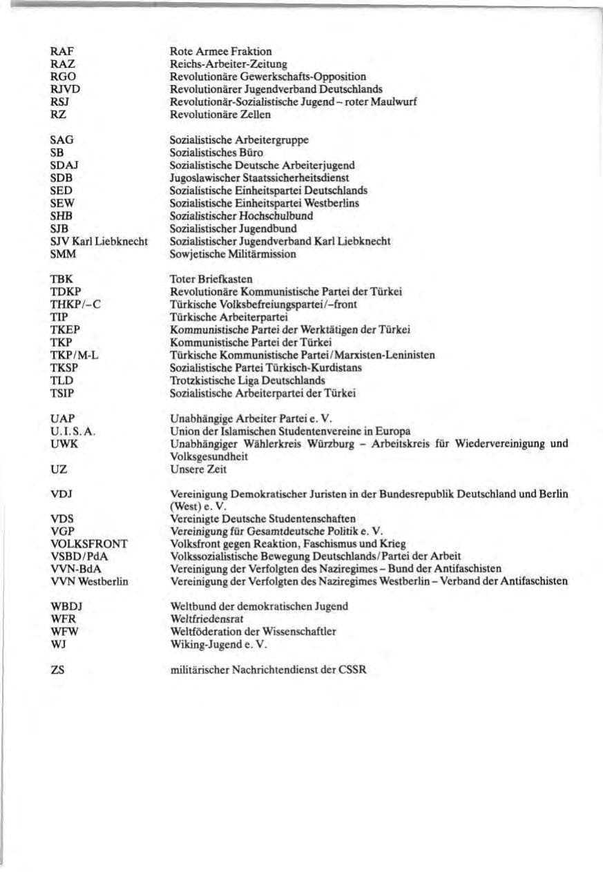 Seite 255 des Verfassungsschutzbericht 1984 Bund