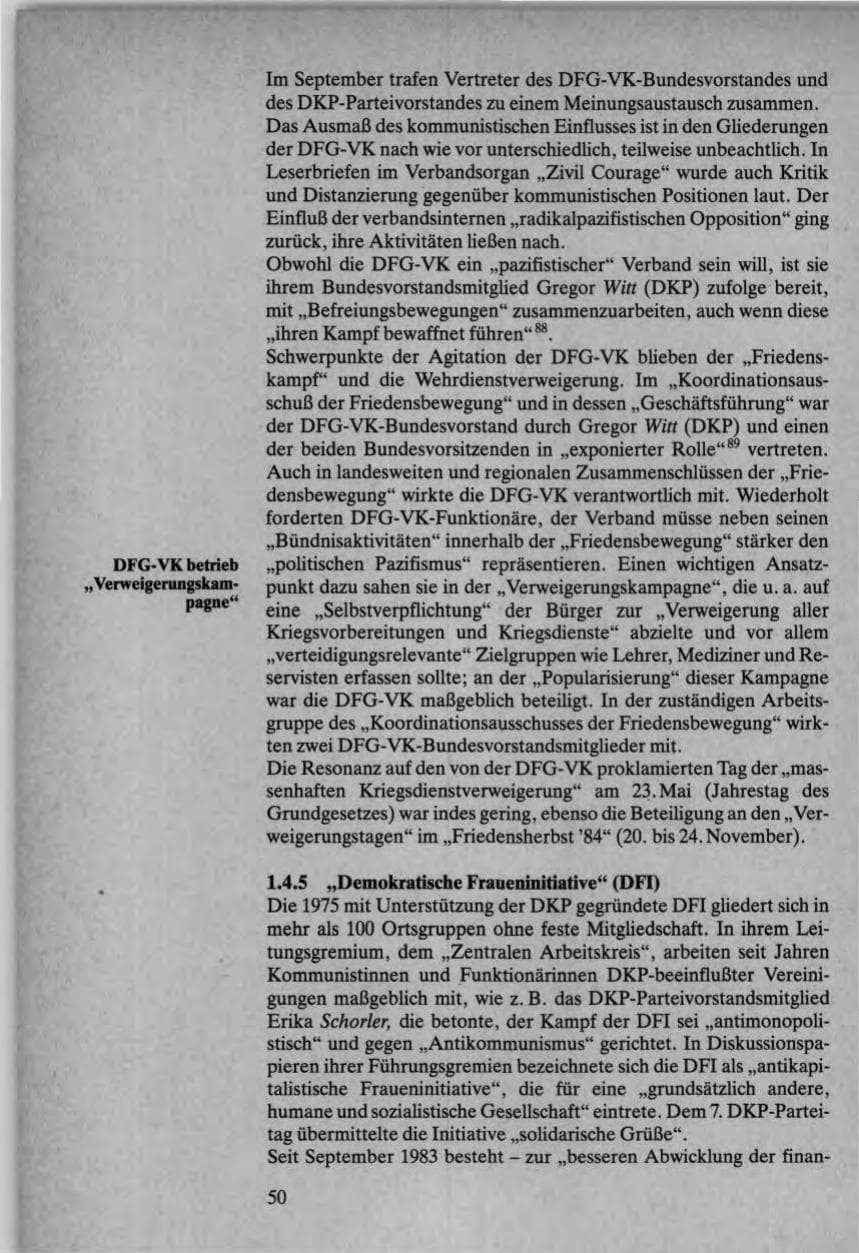 Seite 50 des Verfassungsschutzbericht 1984 Bund