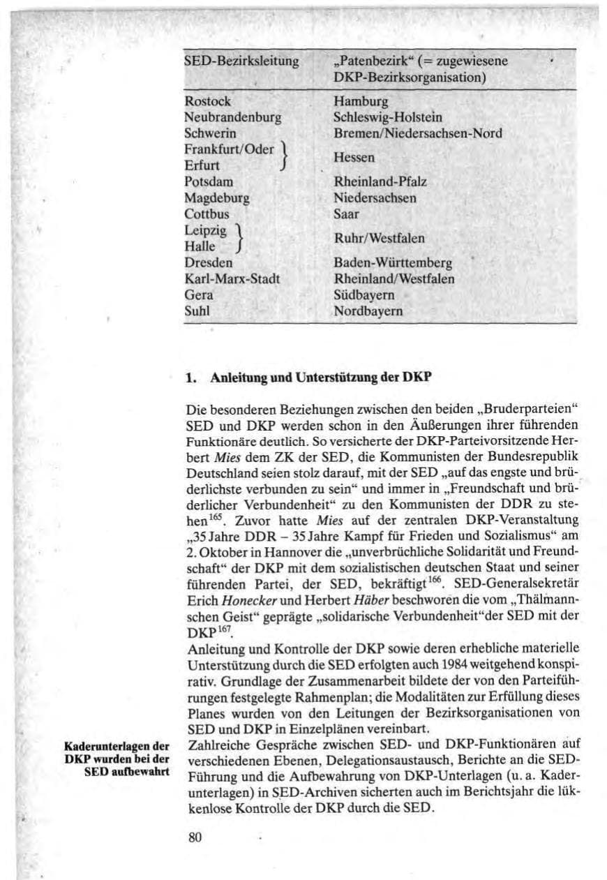 Seite 80 des Verfassungsschutzbericht 1984 Bund