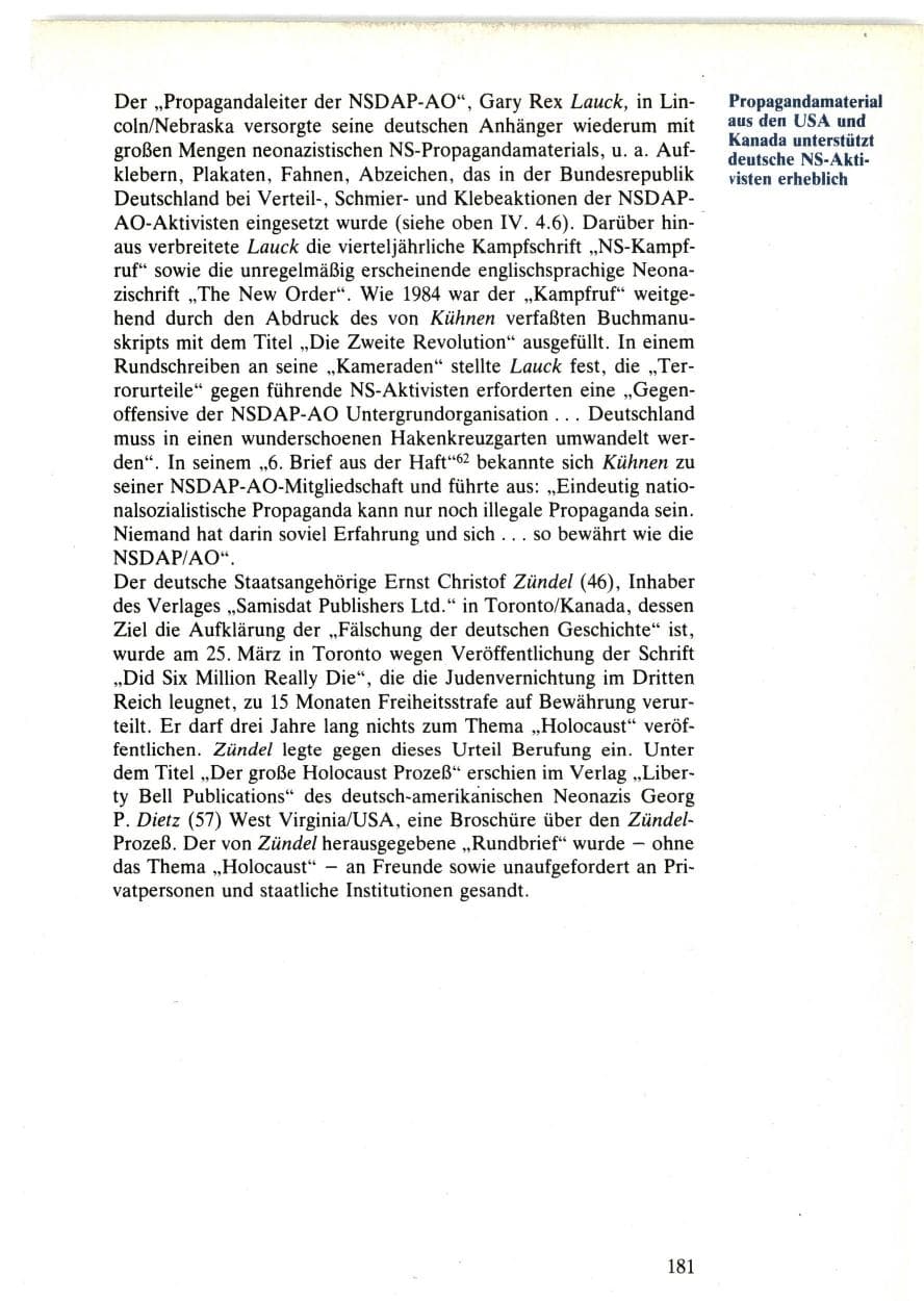 Seite 179 des Verfassungsschutzbericht 1985 Bund
