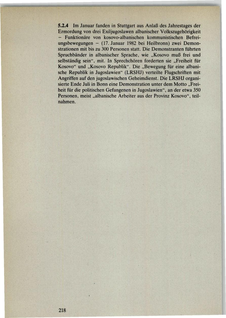 Seite 216 des Verfassungsschutzbericht 1985 Bund