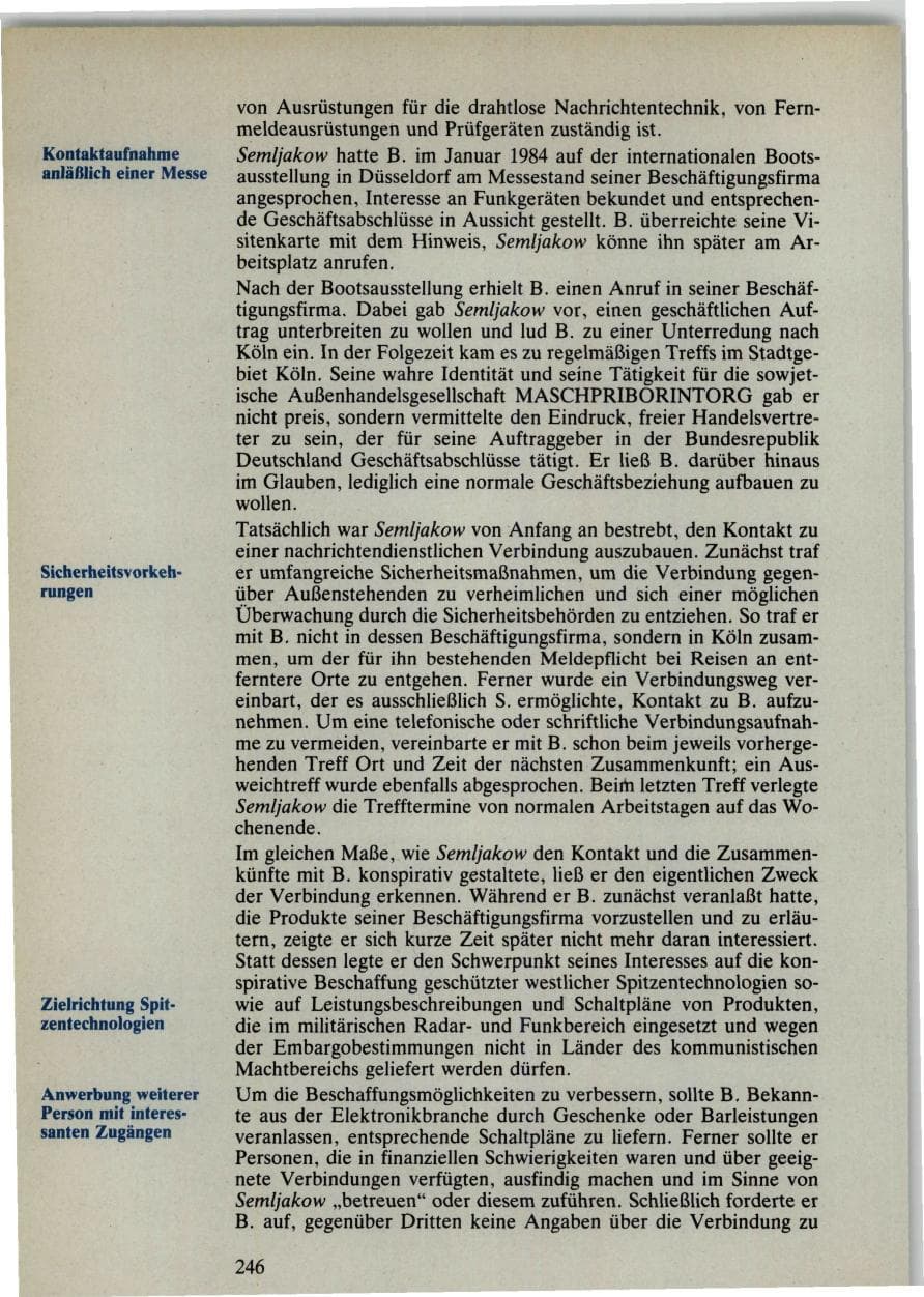 Seite 244 des Verfassungsschutzbericht 1985 Bund