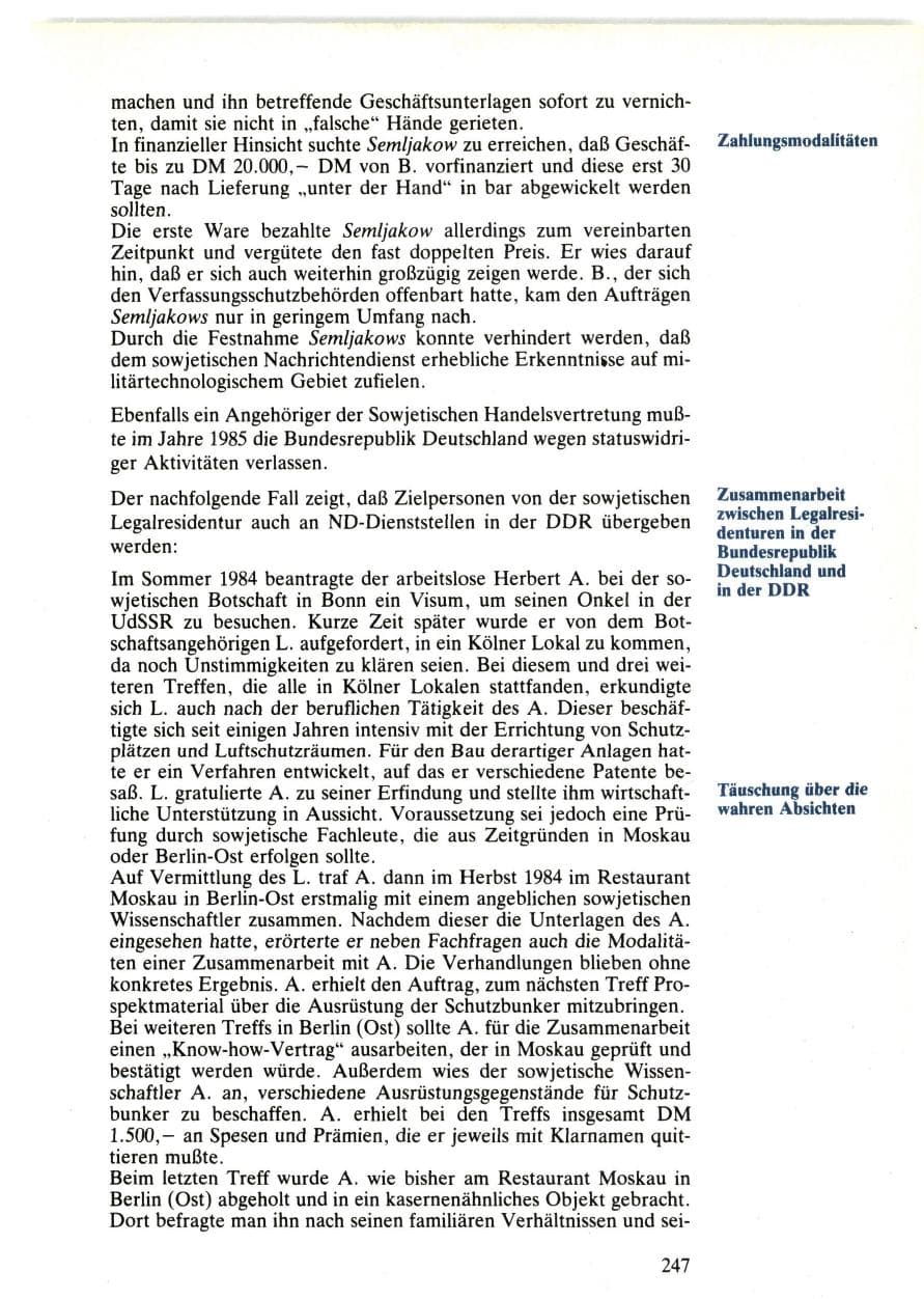 Seite 245 des Verfassungsschutzbericht 1985 Bund