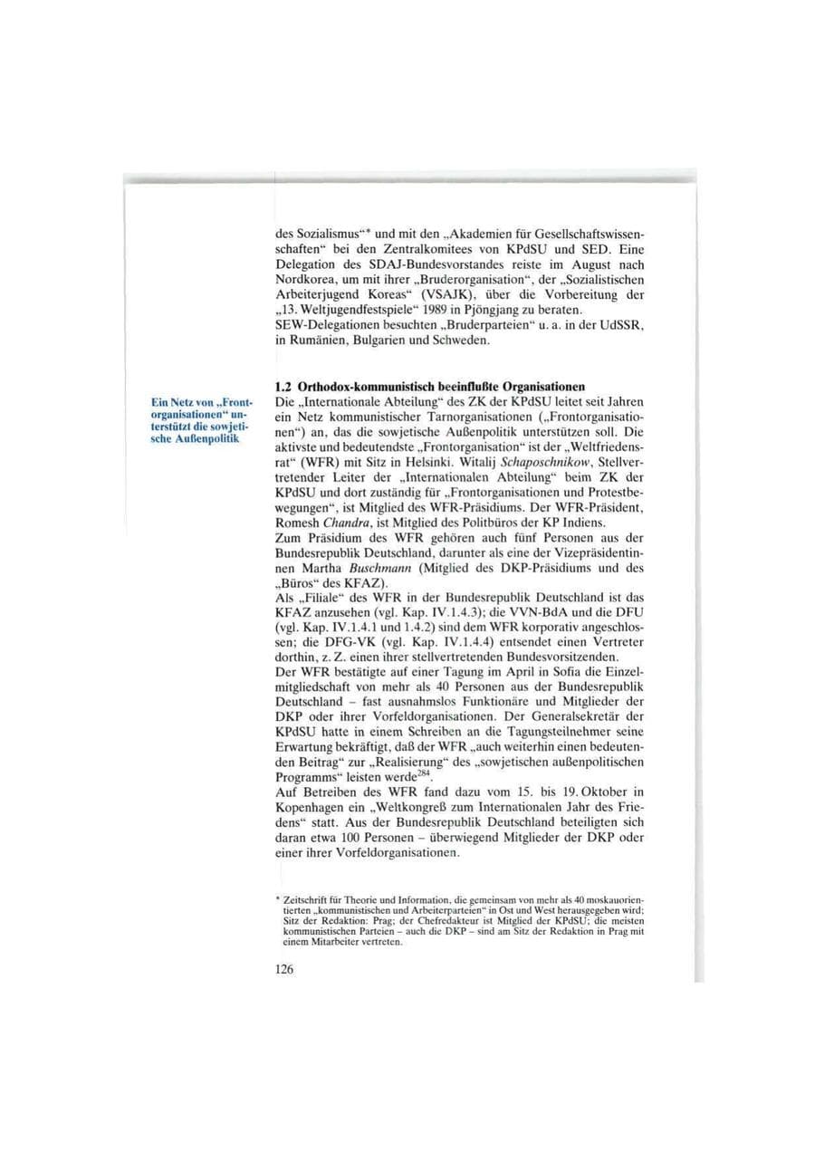Seite 126 des Verfassungsschutzbericht 1986 Bund